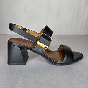 NWOT Naturalizer Women's Vicky Black Block Heels Leather Pumps